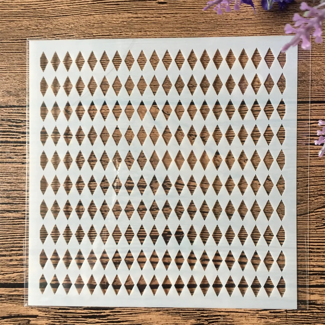 

13cm Diamond Texture DIY Craft Layering Stencils Wall Painting Scrapbooking Stamping Embossing Album Paper Card Template F5170-7
