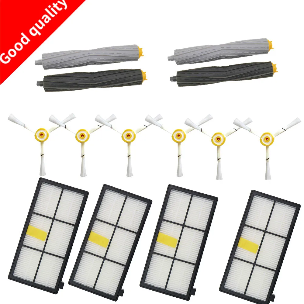 

14Pcs Tangle-Free Debris Extractor Hepa filter brush kit for iRobot Roomba 800 900 series 870 880 980 Robot vacuum cleaner parts