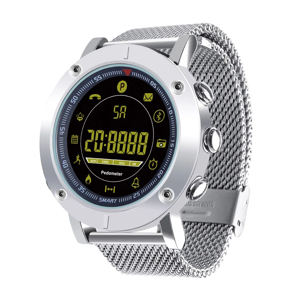 AOWO EX19 IP68 Bluetooth Smart Watch FSTN Screen 12 Months Long Standby Health Tracker Sports Management Waterproof Smartwatch |