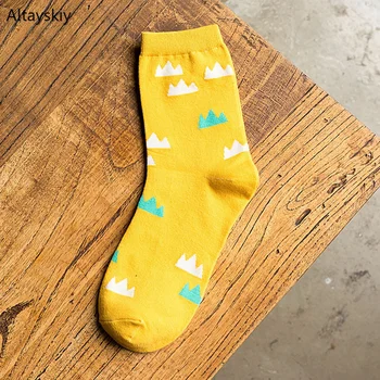 

Socks Women Cartoon Breathable Cotton Women Winter Funny Socks Female High Elasticity Solid Colorful Womens Sock Korean Style