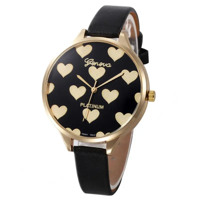 

Womens Watches Hot Fashion 2016 PU Leather Strap Women Watch Casual Love Heart Quartz Wrist Watch Reloj Mujer Relogio Feminino