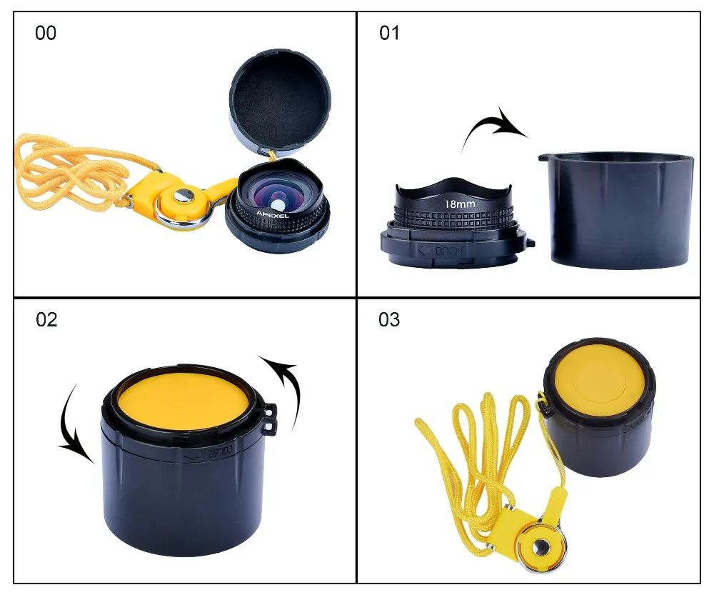 Apexel Optic Pro Portrait lens HD Wide Angle Phone Camera Lens kit 22 Storage packing1