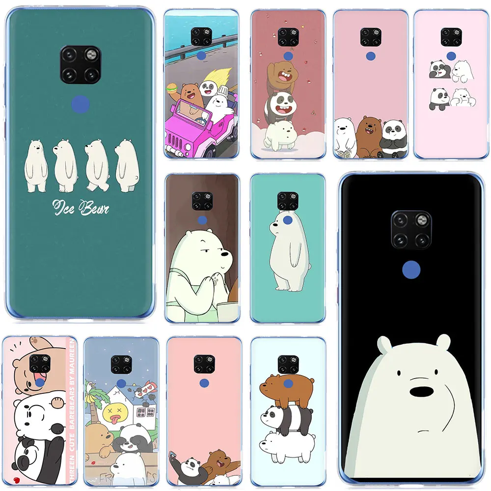 

Cute Cartoon We Bare Bears brothers funny Hard Phone Case for Huawei Mate 10 20 30 Pro Nova 2i 3i 3 5i Lite Y5 6 7 9 Prime 2018