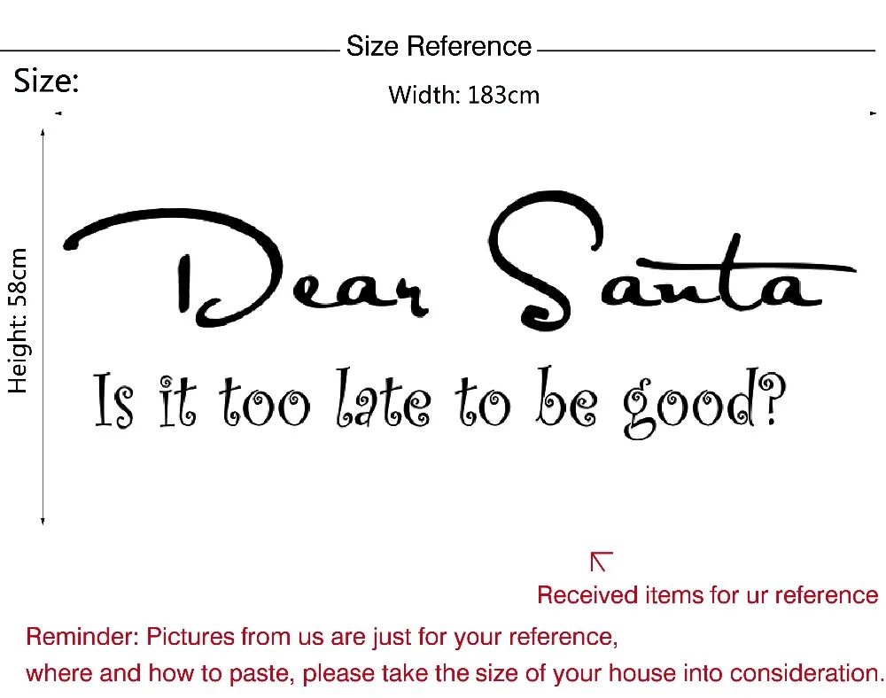 XMAS993 Dear Santa 58×183cm
