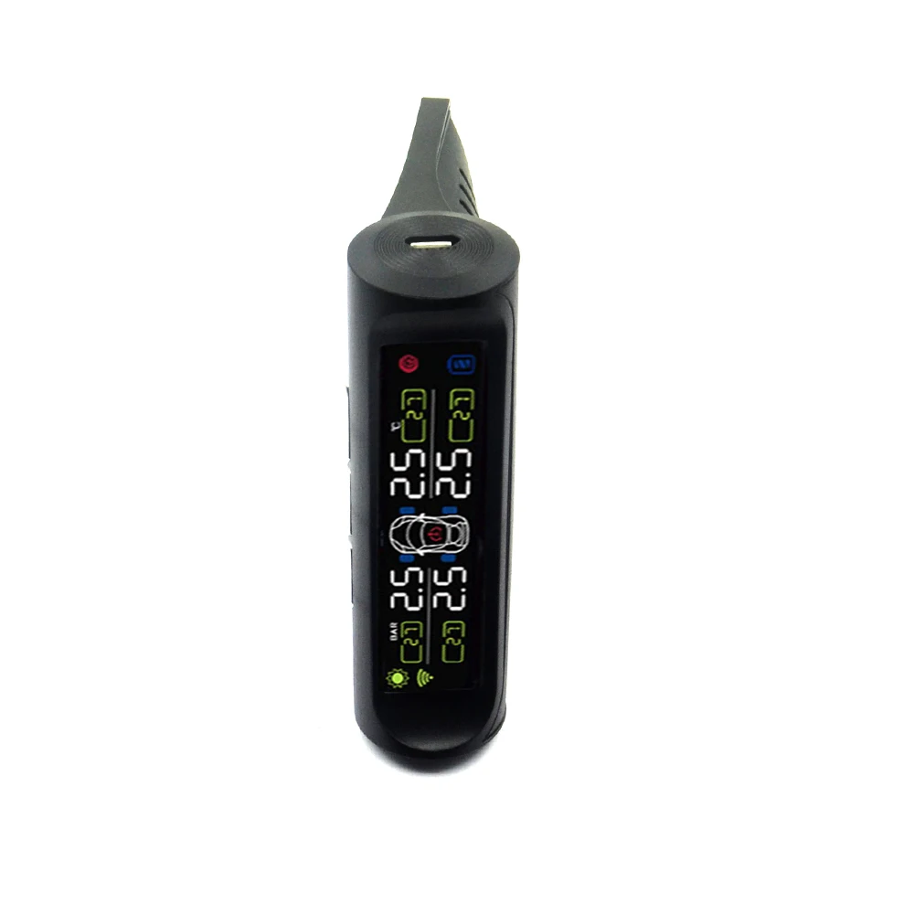 PromotionCar TPMS система контроля давления в шинах Солнечная зарядка HD цифровой ЖК-дисплей Автоматическая сигнализация Беспроводная с 4 датчиком