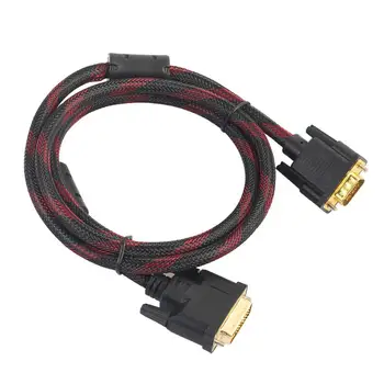 

1.4m DVI Male to VGA Male Cable DVI-I 24+5 Turn To VGA Connect Wire Cable Male to Male Video Cord for DVD/projector/HDTV