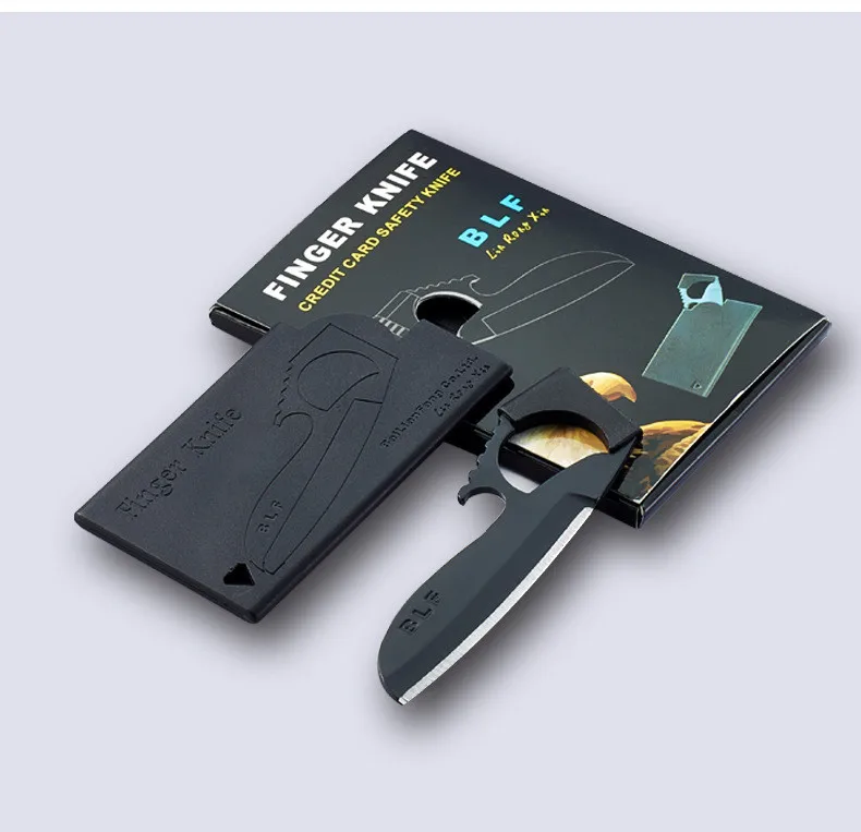 

free shipping New multi-function card knife Outdoor portable saber card EDC tool hawk blade #15