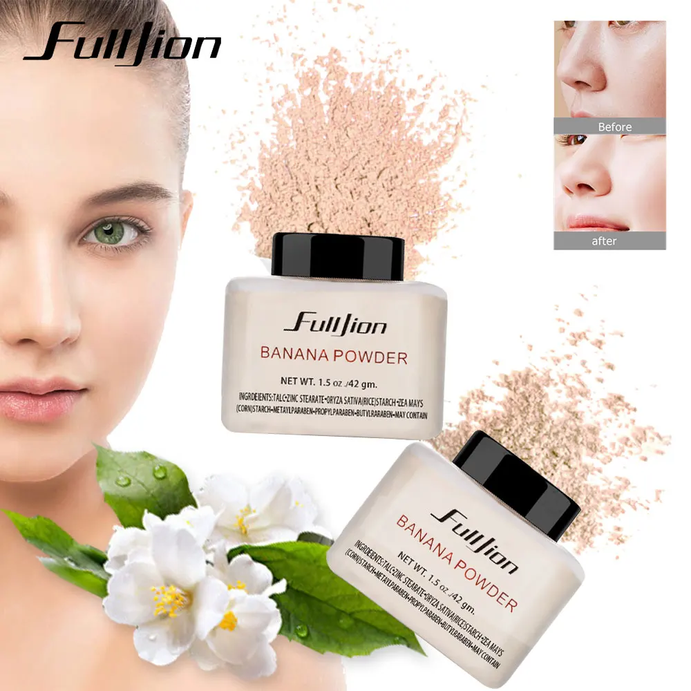 

Smooth Banana Loose Powder Brighten Base Makeup Oil Control Mineral Makeup Concealer Finishing Powder For Face Finish Setting