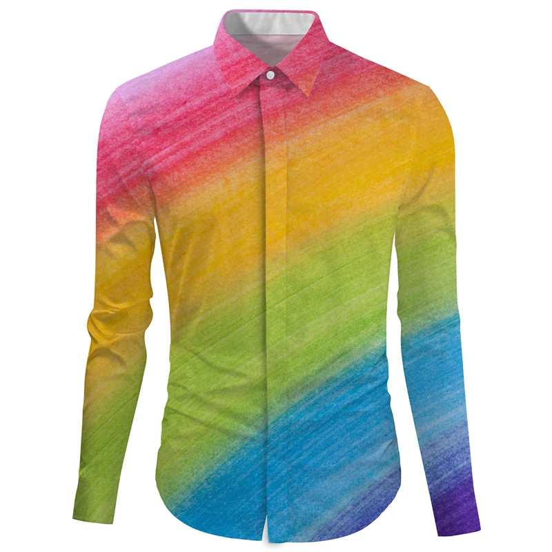 rainbow dress shirt