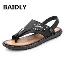 Летние босоножки; Новинка; кожаные на открытом воздухе мужская обувь, сандали мужской Повседневное классические для хождения по воде пляжные сандалии; Sandalias