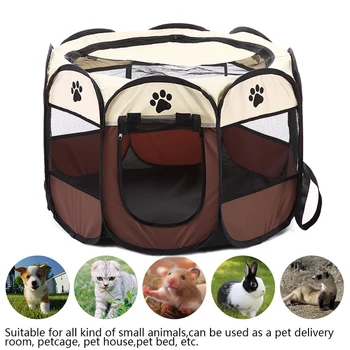 

Folding Pet Carrier Tent Dog House Playpen Multi functional Portable Cage Dog Octagon Fence Breathable Cat Tent Big Dog Fence