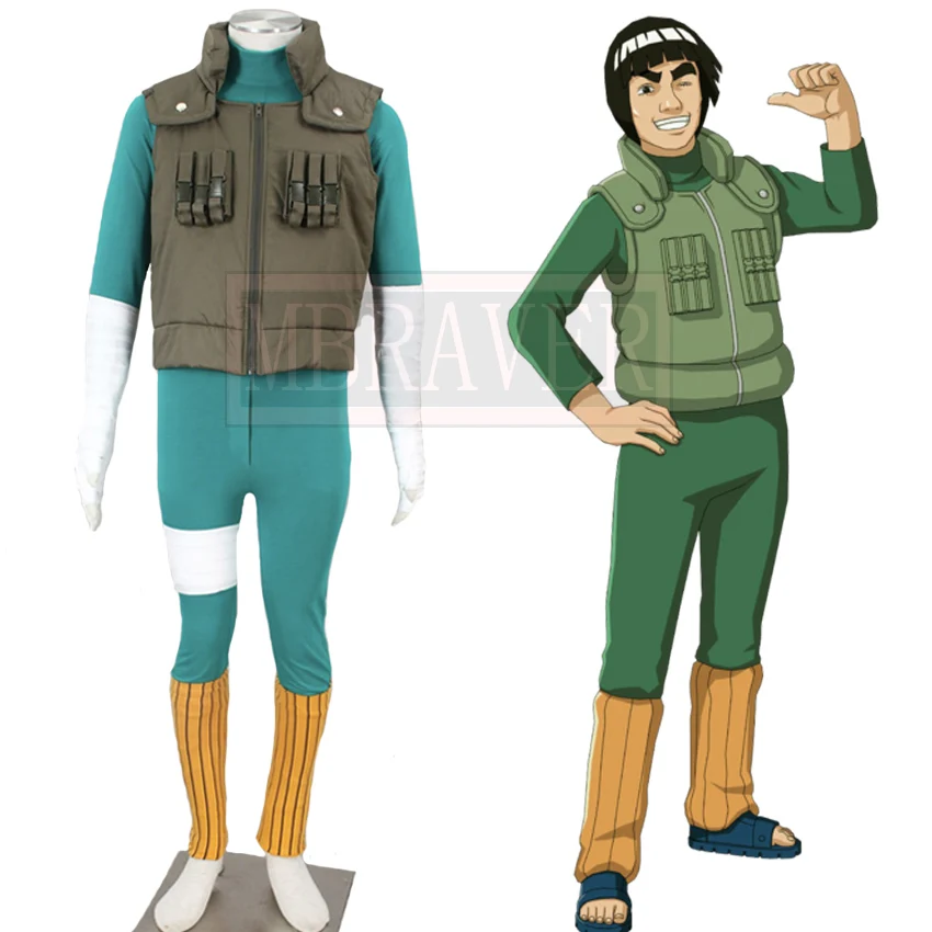 

Maito Gai Might Guy Cosplay Costume Halloween Uniform Outfit Custom Made Any Size