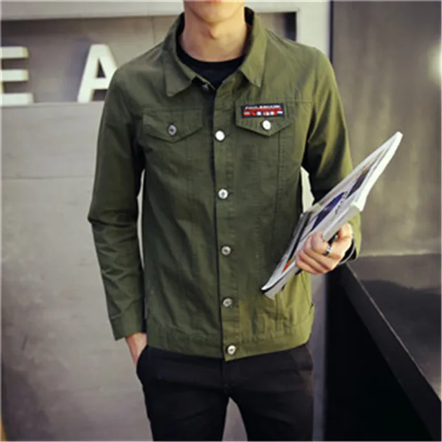 2016 Summer Men's Ripped Denim Jackets Coats Bomber Vance Bape Army
