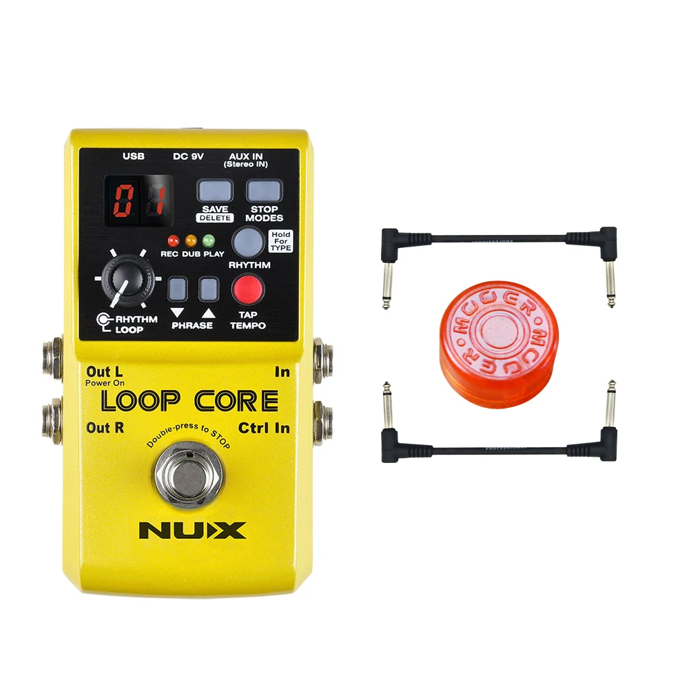 

NUX Loop Core Guitar Effects Pedal Looper Pedals Looping Station 6 Hours Recording Time Built-in Drum Patterns Free shipping