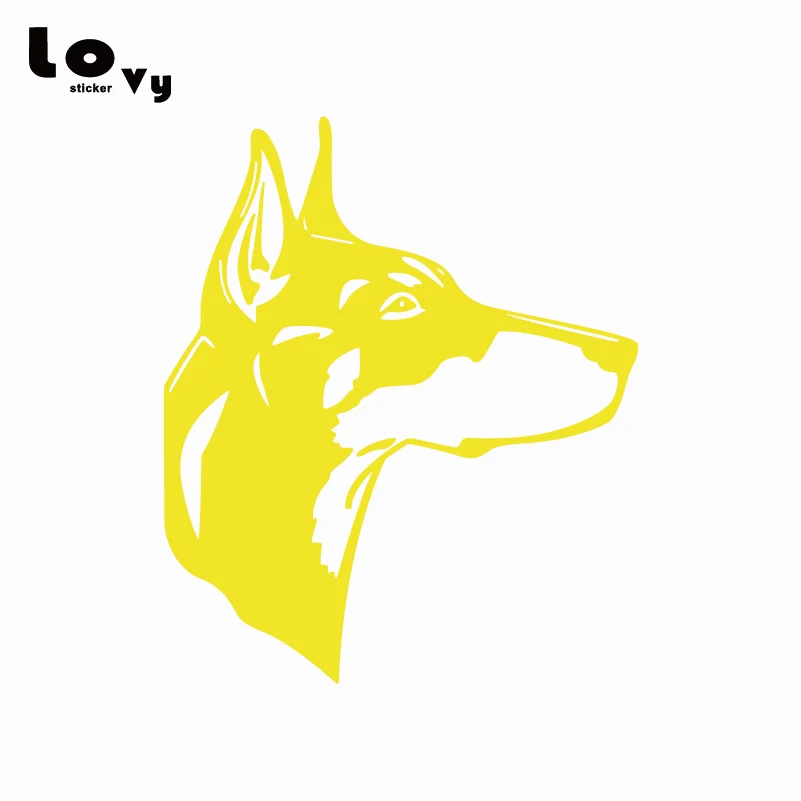 Doberman Head Dog виниловая Автомобильная мультяшная наклейка животное для украшения