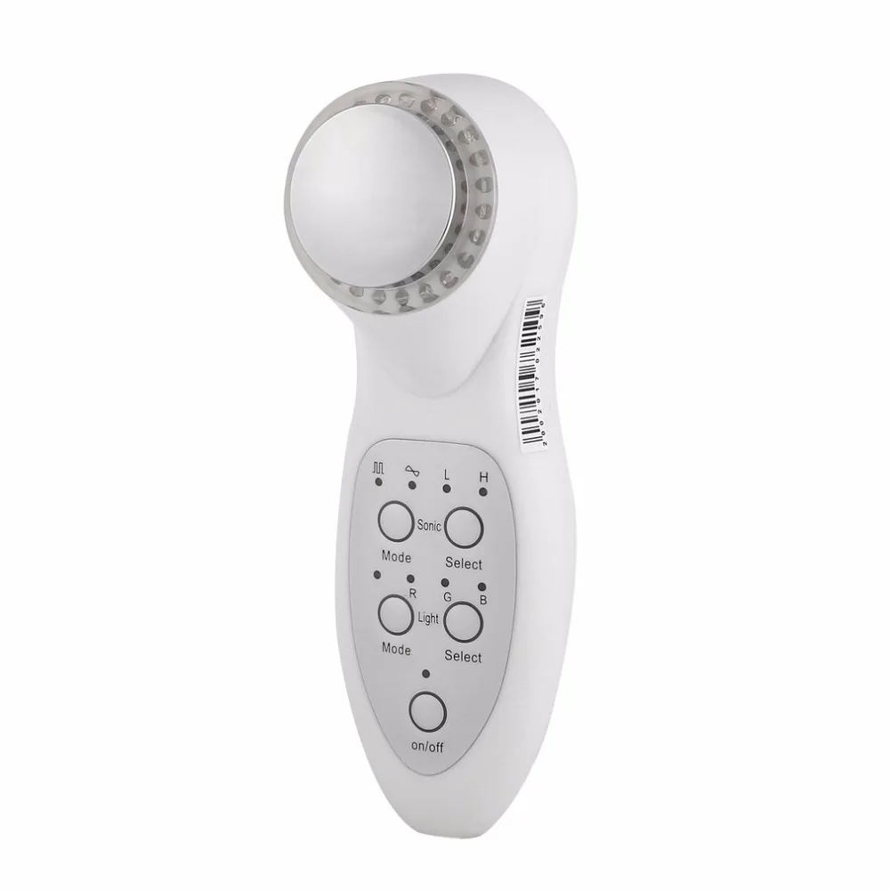 

7 Color Mode RGB Led Light Ultrasonic Beauty Instrument Portable Facial Skin Appliance Therapy Photon Rejuvenation drop shipping