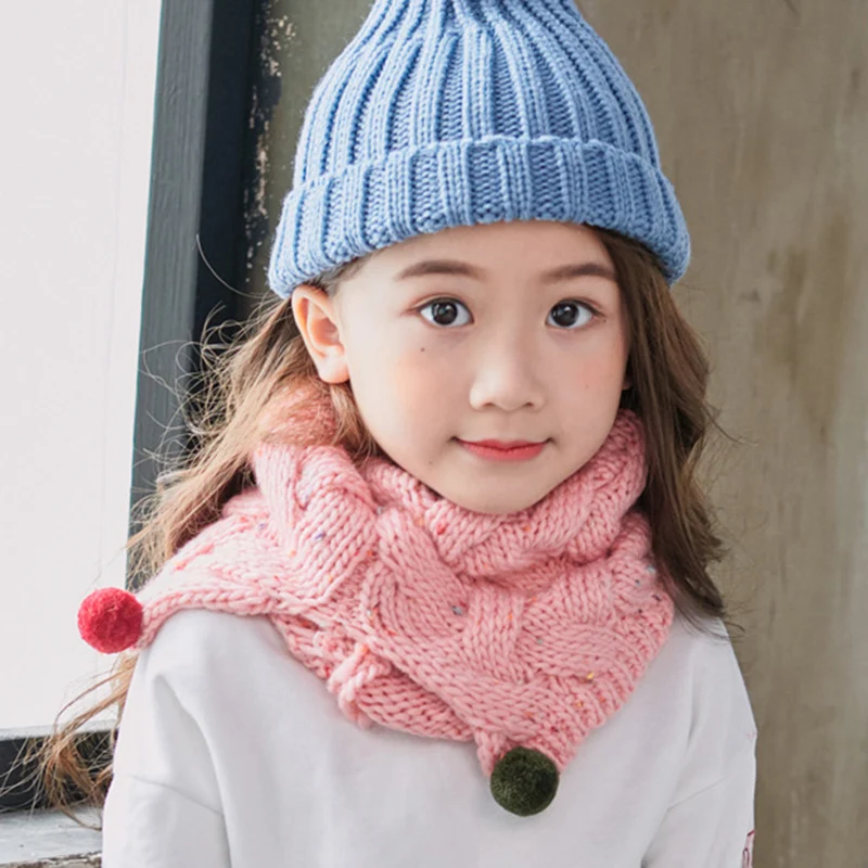ALLY-MAGIC Kids Scarf, Kids Autumn Winter Knit Scarves Warm Solid Color Scarf Wrap Cross Collar Children Neck Warmer Neckerchiefs For Little Boys Girls Toddlers Y7XXWJ