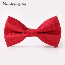 Mantieqingway классический Бизнес Костюмы бантом галстук-бабочку Галстуки Свадебные модные однотонные Для мужчин Боути бренд полиэстер с