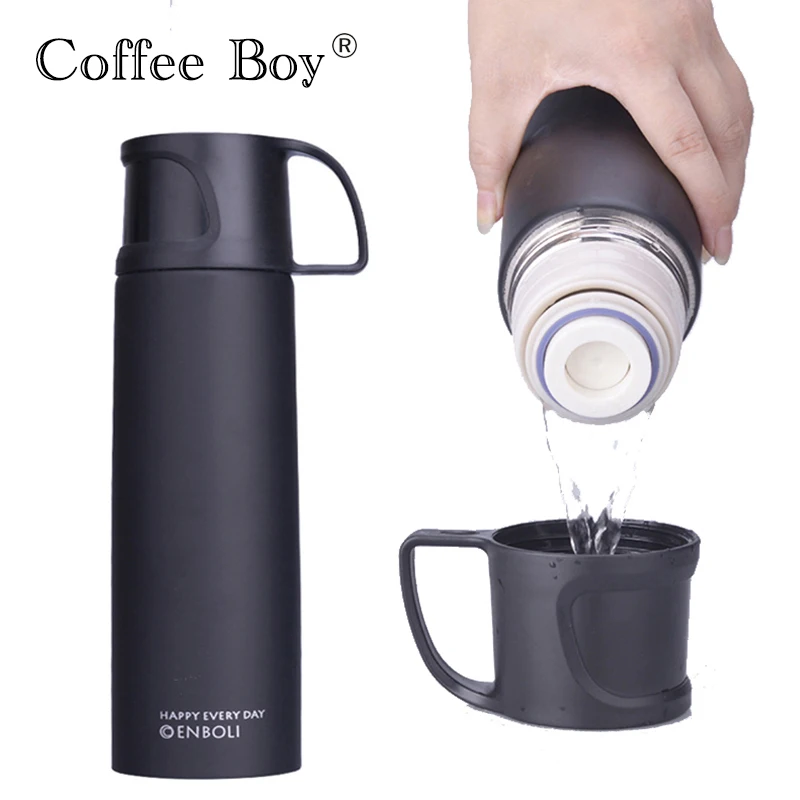 304 stainless steel thermos tea With Lid 500ml Portable thermal Cup