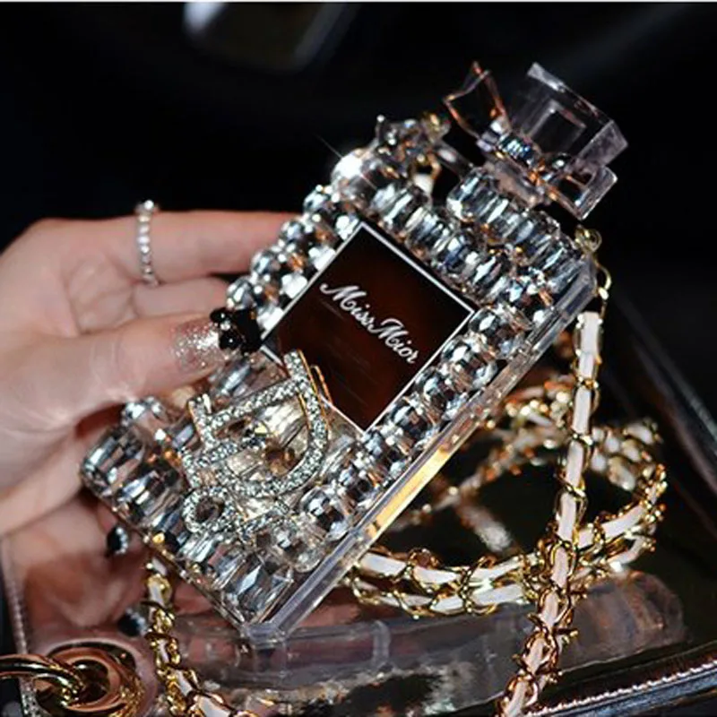 bilder für Bling diamant parfüm coque capa silicon case für iphone 7 plus 7 6 6 s plus 5c 5 5 s se 4 4 s case gummi fundas kette carcasa bilder für Bling diamant parfüm coque capa silicon case für iphone 7 plus 7 6 6 s plus 5c 5 5 s se 4 4 s case gummi fundas kette carcasa