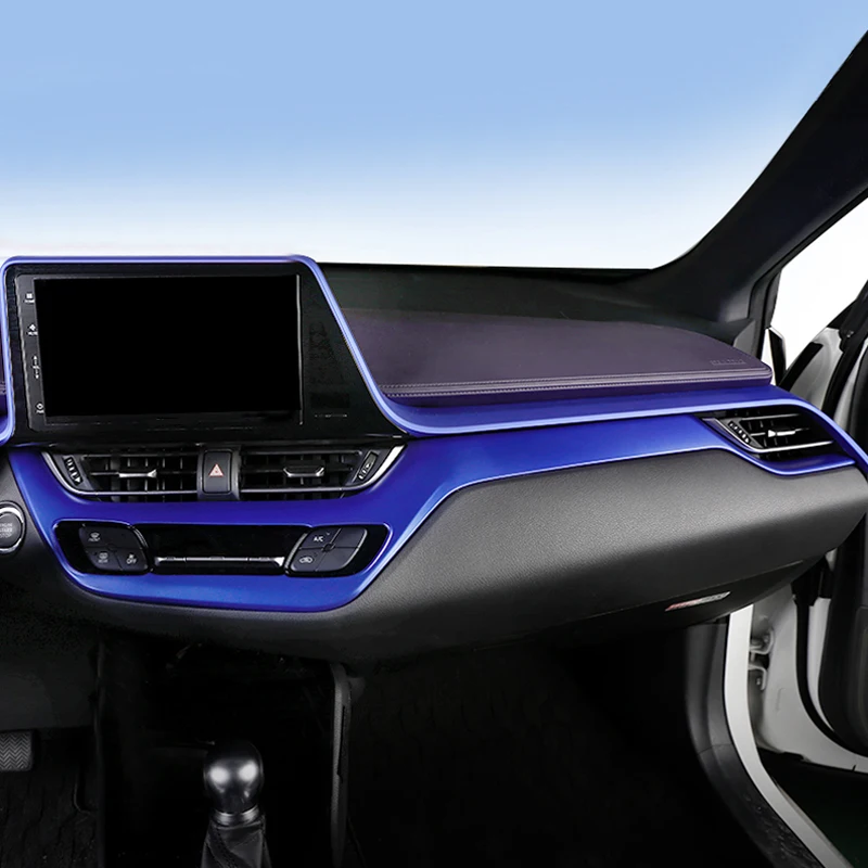 LHD для Toyota C-HR CHR АБС-пластиковый интерьерный Автомобиль Центральной Консоли Декоративная Обшивка 2 шт