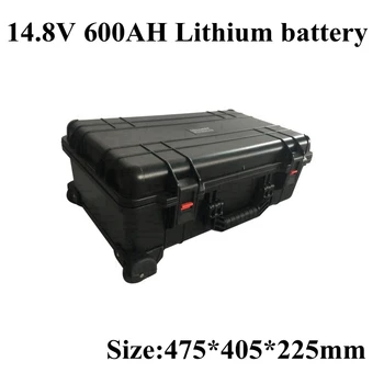 

14.8V 600Ah Li Ion Battery 15V No 12v 600Ah Lithium Battery Trolley for Boat Inverter Solar Energy Storage + 20A Charger
