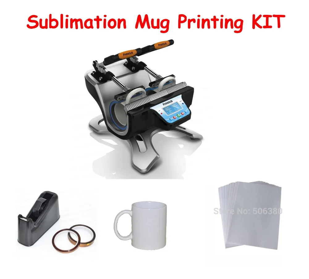 Double Station Mug font b Press b font font b Machine b font 2pcs Mugs 2rolls