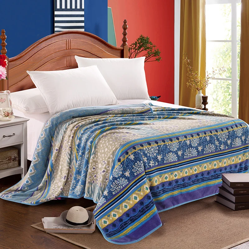 Summer single thin blanket bed sheets separate coral fleece blanket