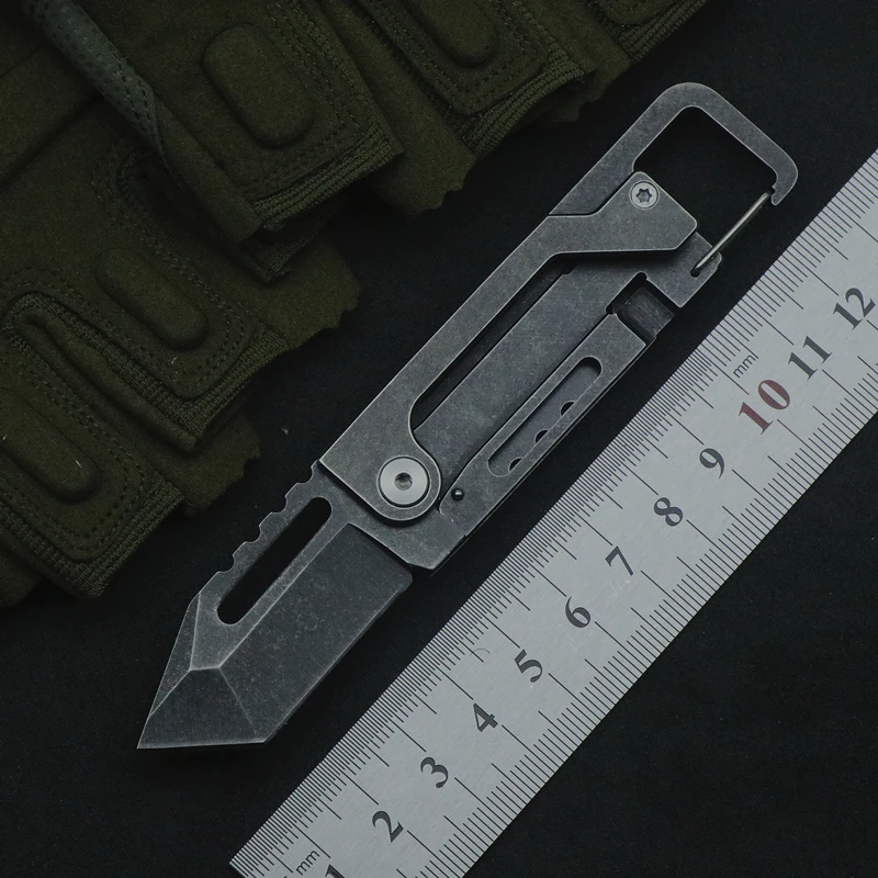 

New multi-function bearing double open 440 blade TC4 steel handle outdoor camping multi-purpose hunting EDC tool