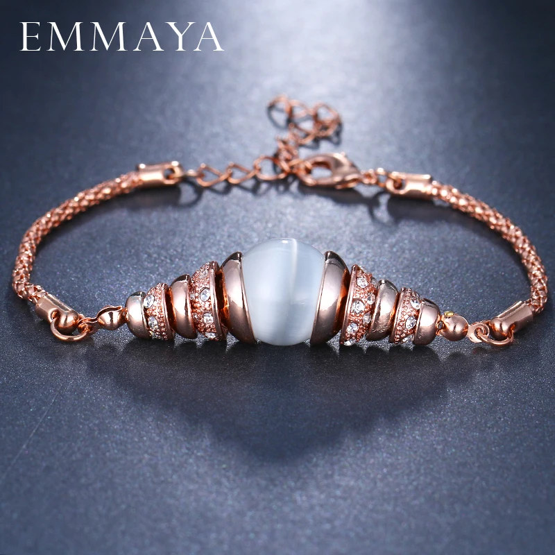 Женские браслеты из розового золота EMMAYA прозрачный браслет фианита с