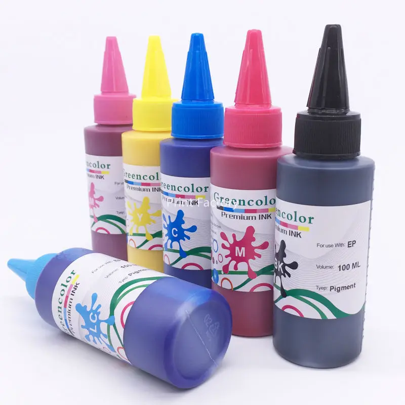 6 шт х 100 мл T0811 T0816 пигментные чернила для Epson Stylus photo 1410 R390 RX590 R270 RX690 RX610 RX615 R290 R295|pigment