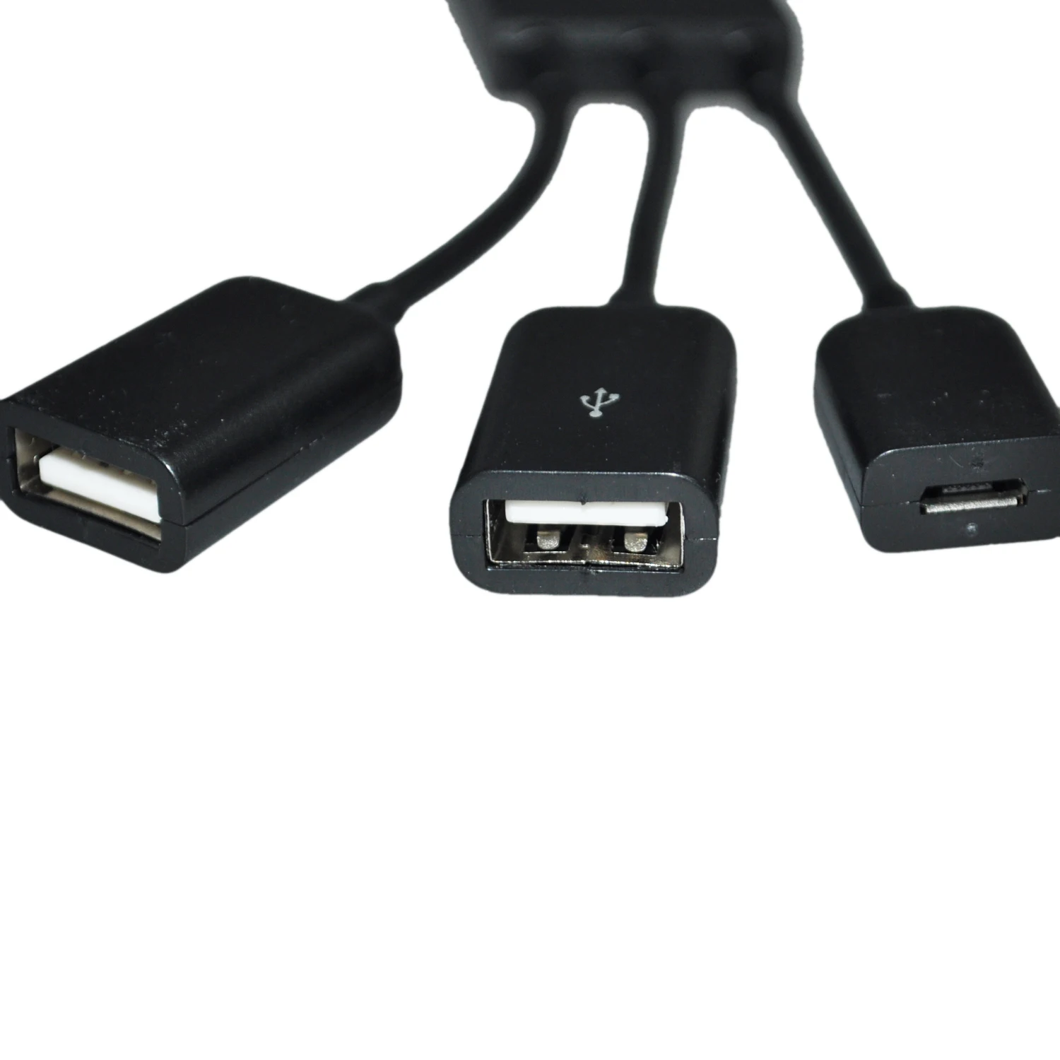 USB 2,0 концентратор разветвитель 3 порта микро USB черный 19 см NEW-SCLL
