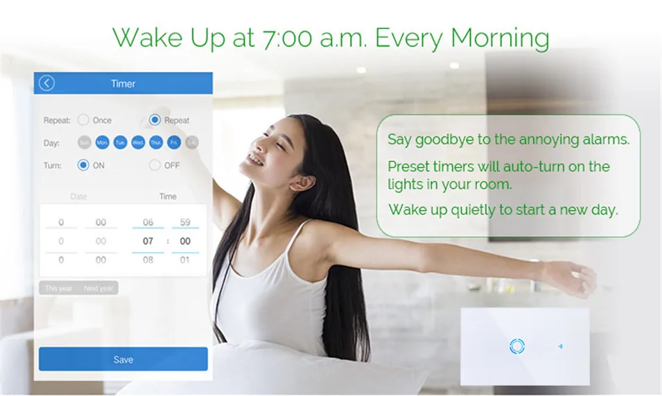 New Ewelink App US Type 2 gang wall light wifi switch, touch control panel, wifi remote control via smart phone, work with Alexa-7