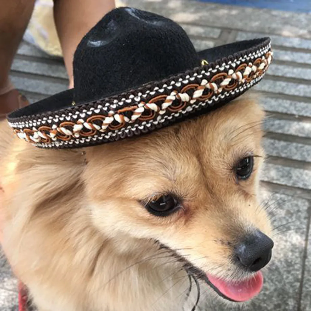 

Dog Hat Pet Visor Hat Dog Bow Straw Hat Leisure Windproof Travel Sun Hats For Dogs Cat Accessories gorra perro casquette chien