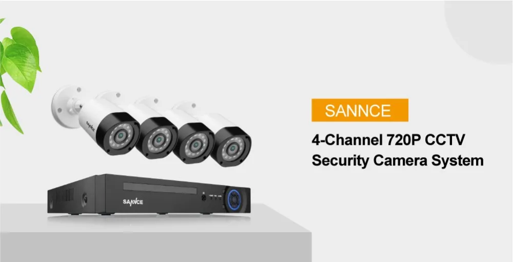 SANNCE 4CH CCTV система 720P HDMI AHD CCTV DVR 4 шт 1,0 МП уличная инфракрасная камера видеонаблюдения камера наблюдения комплект