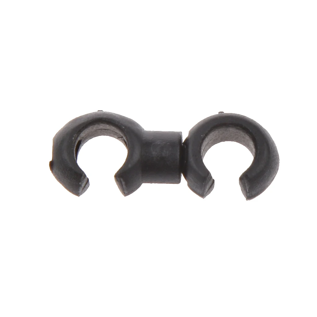 10 Pieces Black Bike Cable Clips Bicycle Rotating S-Hook S Style Cycling Bike MTB Brake Gear Buckle Cable Holder