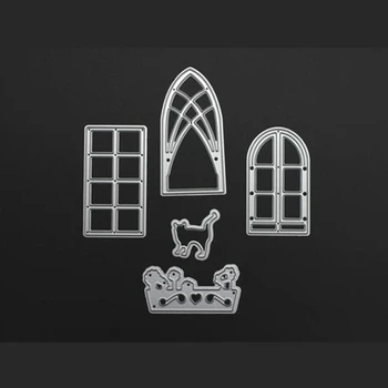 

YLCD458 Window Door Metal Cutting Dies For Scrapbooking Stencils DIY Album Cards Decoration Embossing Folder Die Cuts Template