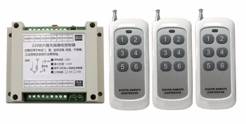 

AC220V 6CH 10A RF Wireless Remote Control Relay Switch Security System tubular motor garage door shutters/ lamp & 3*Transmitter
