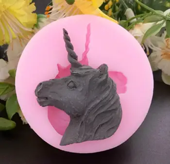 

100 stks nieuwe Eenhoorn zeep siliconen mal chocolade fudge cake decoratie gereedschap bakselwerktuigen