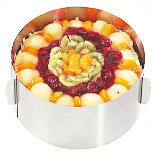 

Adjustable 6-12 inchs Mousse Cake Ring Stainless Steel Cake Circle Mould Cake Mould Cake Decoration Baking Tools Bakeware