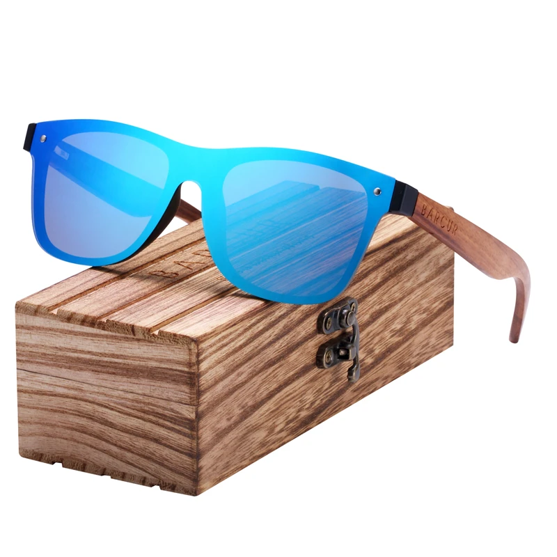BARCUR Солнцезащитные очки Мужские поляризационные деревянные солнцезащитные очки для мужчин спортивные очки Квадратные Солнцезащитные очки для женщин Oculos de sol masculino