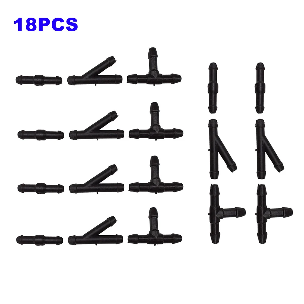 18 шт./компл. лобовое стекло автомобиля воды стеклоочиститель Форсунка T/Y/I Тип диффузор разъем Стайлинг автомобиля