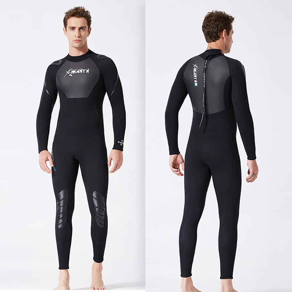 2019 MEN WetSuit 3MM Full Body suit Super stretch Diving Suit Swim Surf ...