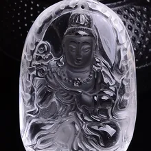 Новая световая точка натуральный белый хрусталь Кулон Лошадь в Бодхисаттва натальный Будда патрон Святого мужчин и женщин