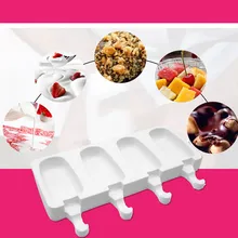 Хит, 4 гнезда пресс-формы мороженое форма для выпечки, сделай сам принадлежности силиконовая для десерта форма для выпечки пирожных с шоколадной начинкой с антипригарным покрытием NDS66