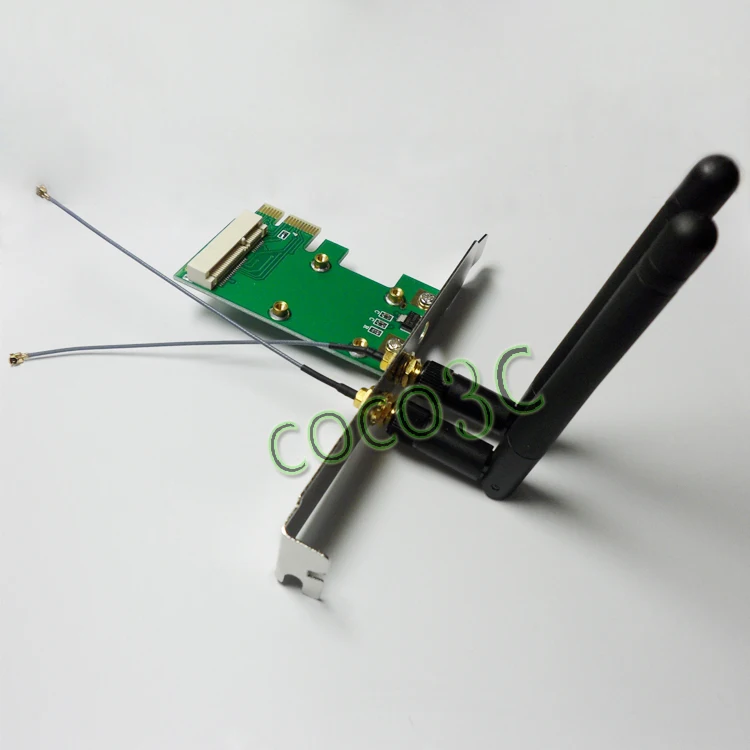 Free shipping Mini pci e to pci e wireless adapter card Wireless wlan ...