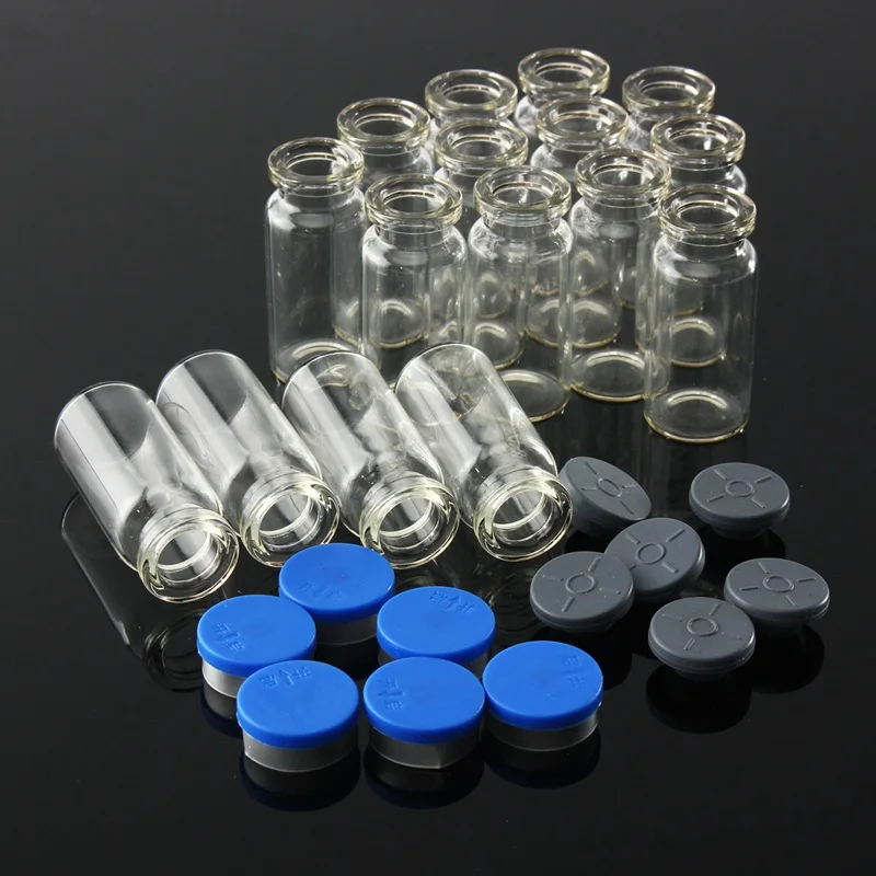 KiWarm 100 قطعة/المجموعة 10 ml فارغة الزجاج صناديق قوارير مع سدادة الأختام زجاجات مستحضرات التجميل DIY واضح شفاف الزجاج الجرار حاويات