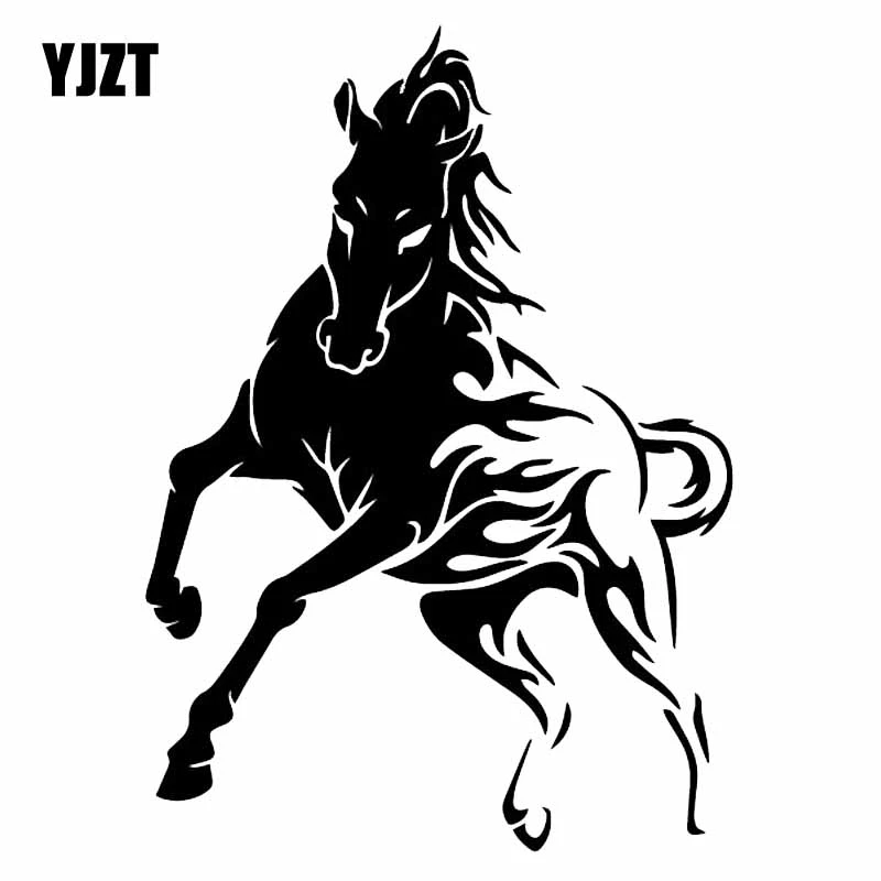 YJZT calcomanía de vinilo con diseño de caballo de dibujos animados,  pegatina para ventana de coche, 12x16,8 cm, JDM Drift, C26 0014  negro/plateado|Pegatinas para coche| - AliExpress