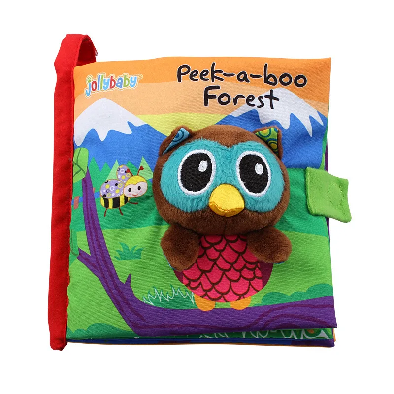 

Baby Cloth Books With Rattles Plush Toys 3D Animal Books Infant Baby Early Development Learning&Education Cloth Book DS19