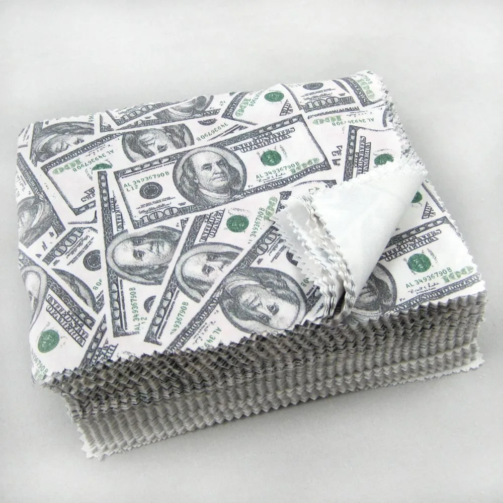 

Glasses Cloth Money Pattern 10PCS/LOT Microfiber Cleaning Clohts Optical Lens Camera Mobile Phone Screen Cleaning Cloth 175*145